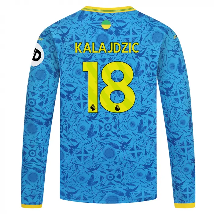 Wolverhampton Wanderers Shop | 2025-26 Wolves Third Shirt – Junior – LS KALAJDZIC 18 Wolverhampton Wanderers Merchandise